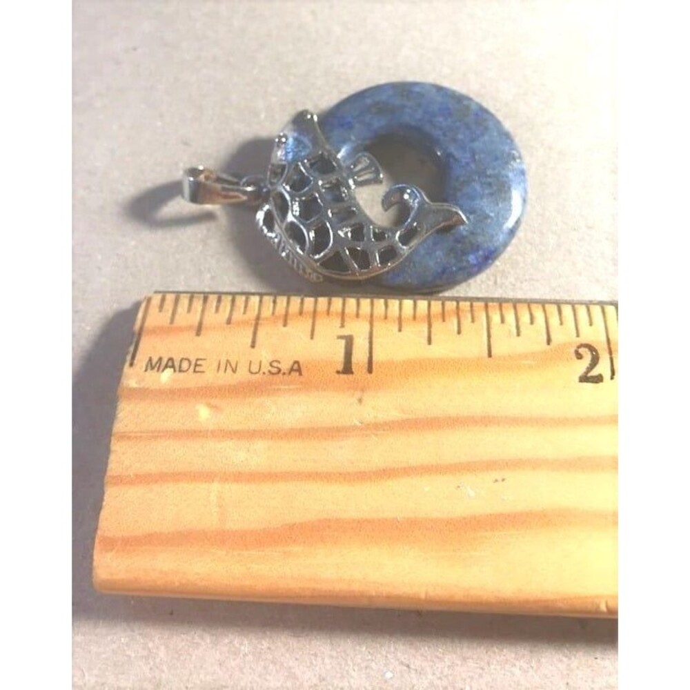 Lapis Lazuli Pendant with Fish Hanger - Picture 4 of 4
